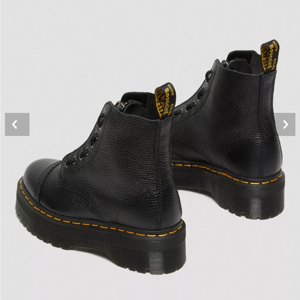 Dr. Martens Sinclair Milled Nappa Leather Platform Boots - Picture 3 of 13